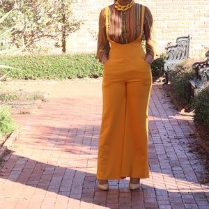 Fashion Nova Mustard Jumpsuit